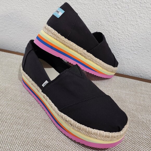 TOMS Womens Alpargata Platform Rope High Slip On Size 9 - Picture 3 of 9